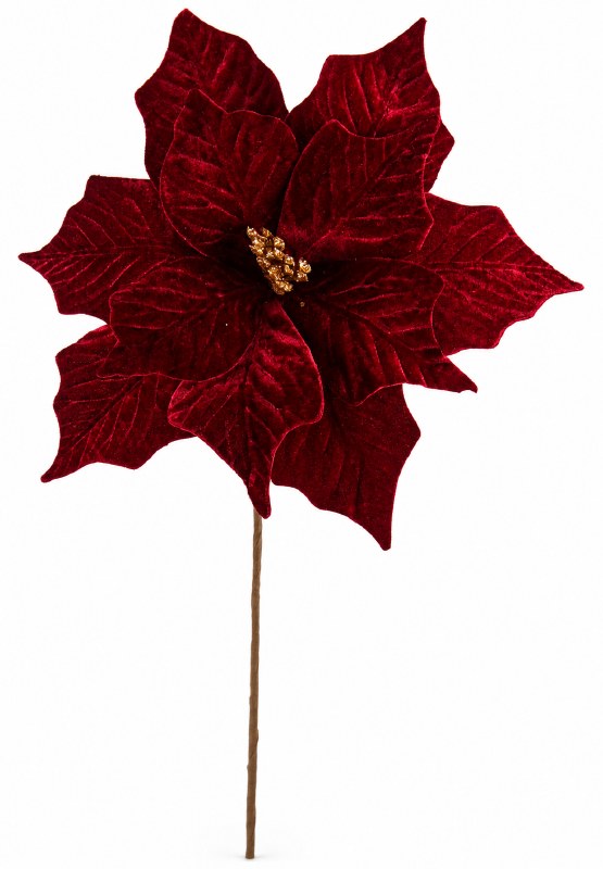 Picture of POINSETTIA VELVET RED 33CM